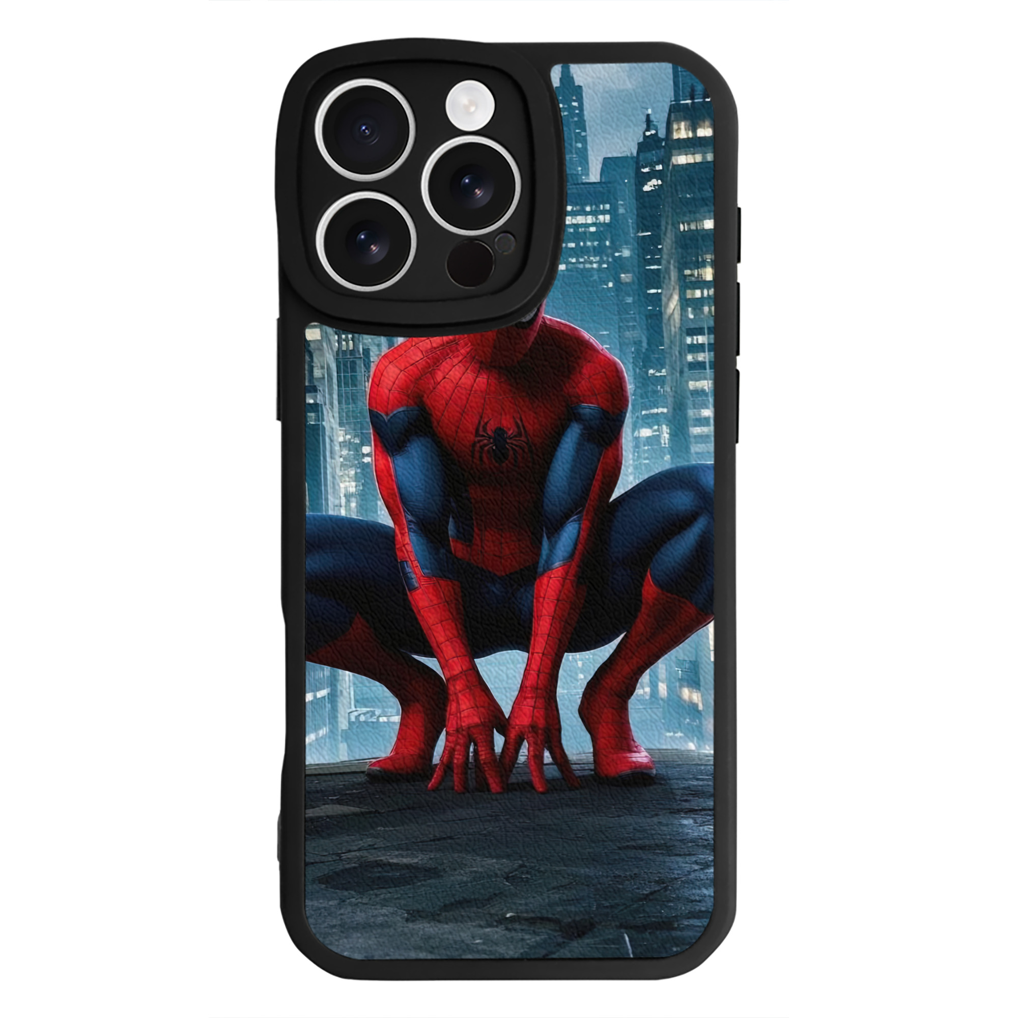 Spider Man スパイダーマン 【iPhone 16シリーズ対応】シリコンスマホケース（レザー調） 材質：シリコン